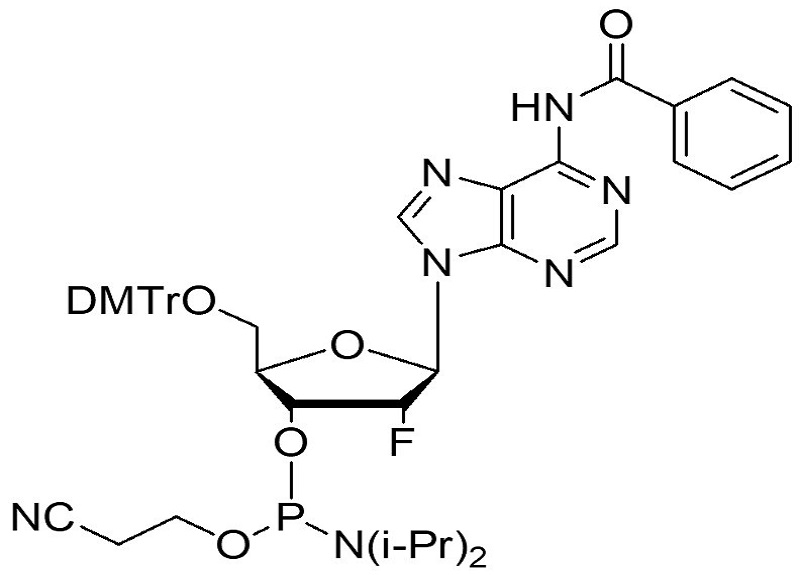 5'-ODMT-2’-Fluoro N-Bz adenosine amidite